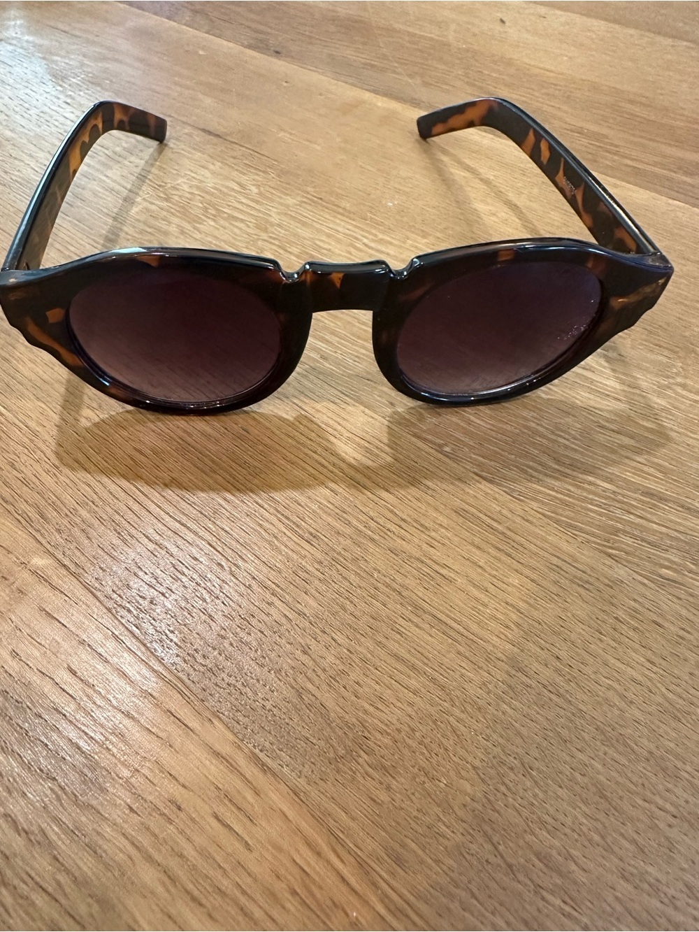 Vintage Tortoiseshell Oval Sunglasses Brown Tinted Lenses Y2K Retro Unbranded